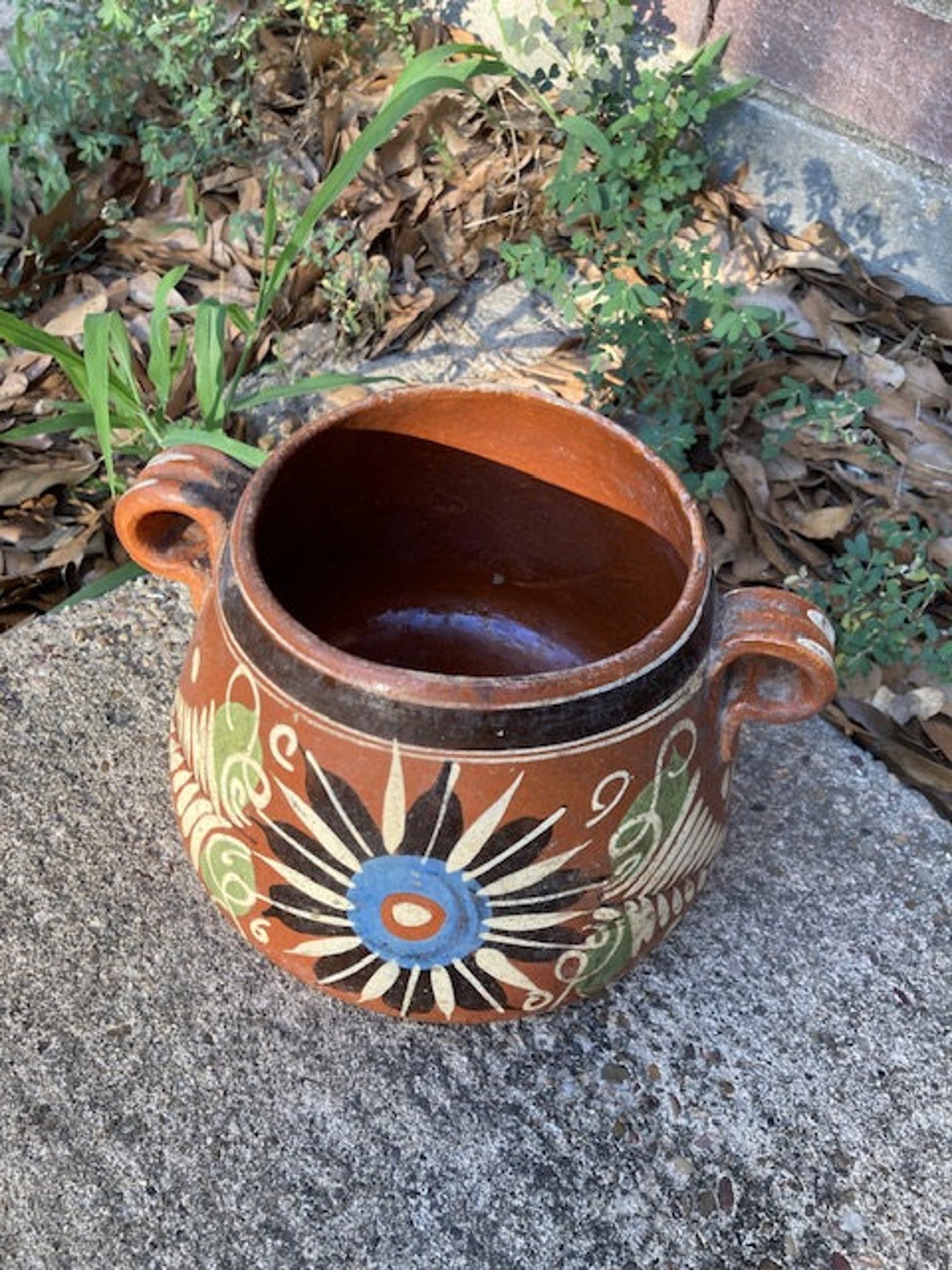 Authentic Mexican Pottery Clay Pot Marker Mexico Double Etsy