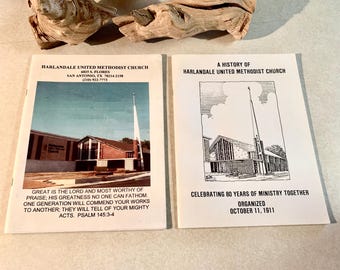 1990-1991 Collection of Harlandale United Methodist Historical Church 80th & 90th Anniversary Celebration Pamphlets Located in San Antonio