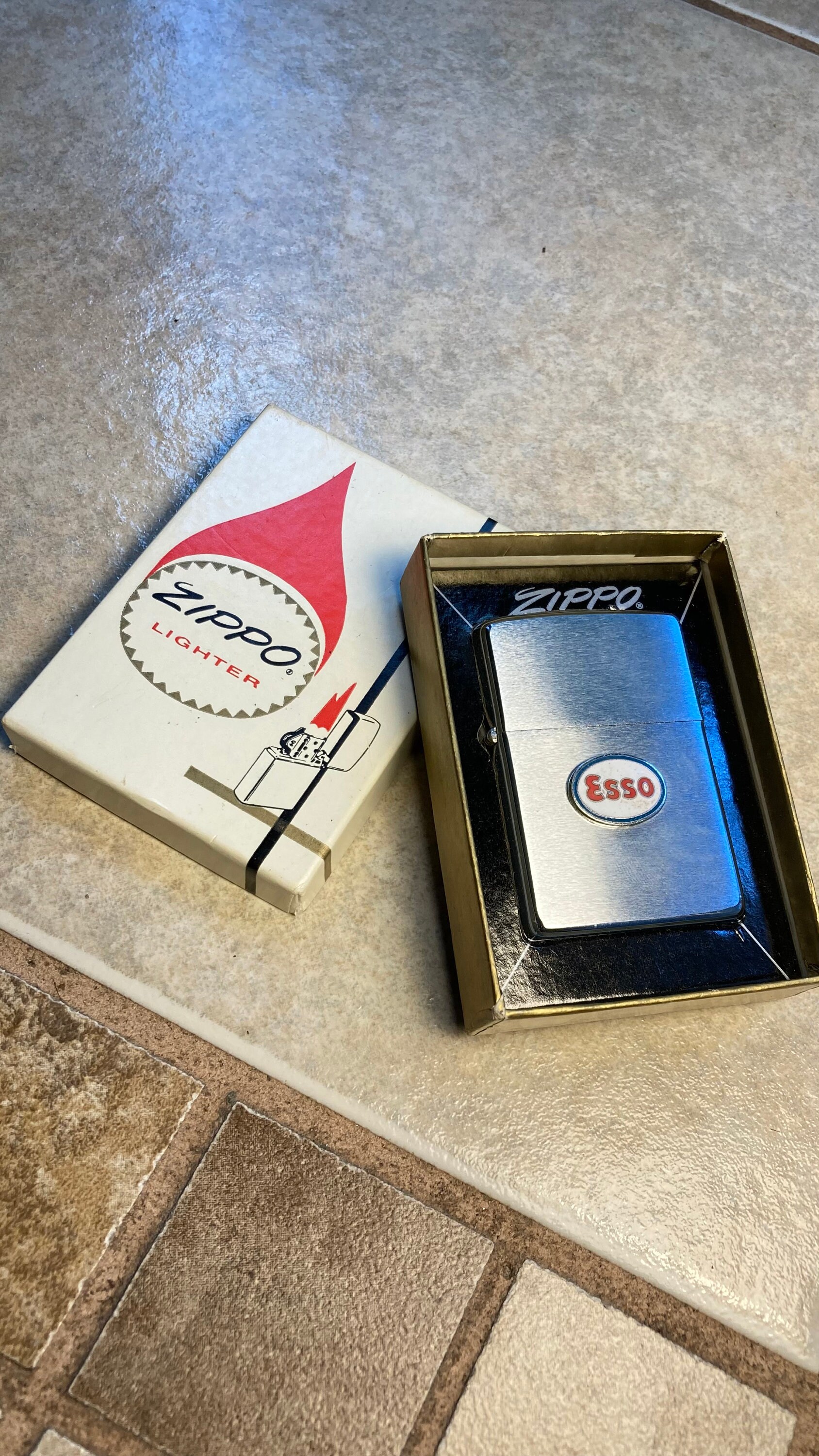 Zippo Lighter ESSO Cigarette Lighter Etsy