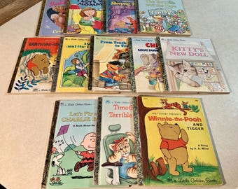 Vintage 1965-2002 Children’s Little Golden Books Collection, Family Fun Time, Lot of 12. Bin RYY