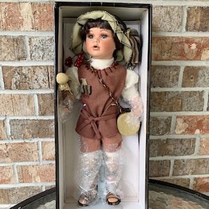 Vintage Little Drummer Boy Porcelain Doll by Baby&#39;s Dream, Collectors Doll in Original Box, Mint Condition, Perfect for Display.   Bin 6019