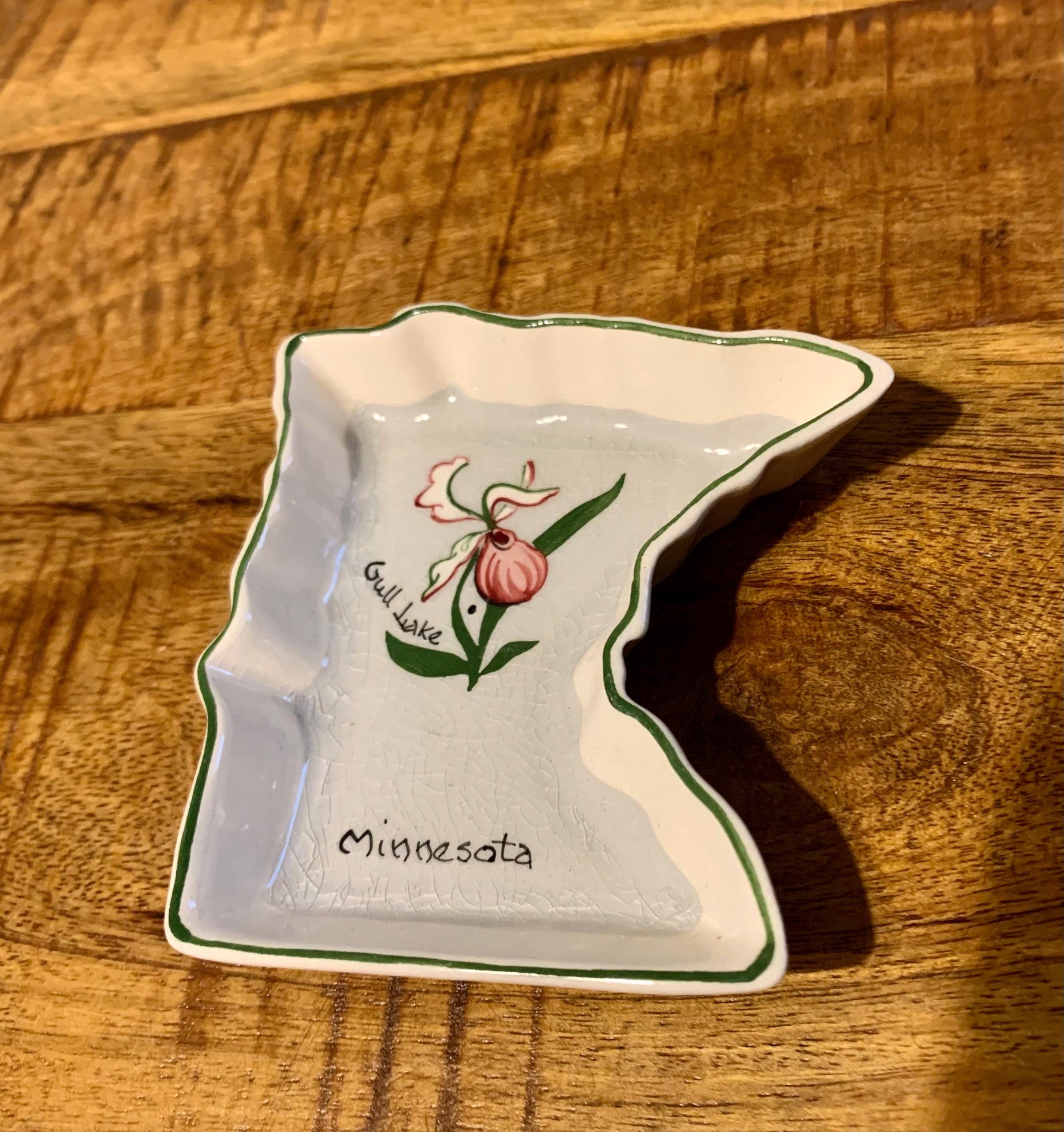 Vintage 1950s Annie Laura Ceramic Hand-painted “gull Lake