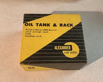Vintage Alexander Scale Models No RS-443 Train Oil Tank & Rack with “Consolidated Petroleum” on Side of Tank, HO Scale, Locomotive.  Bin LM2