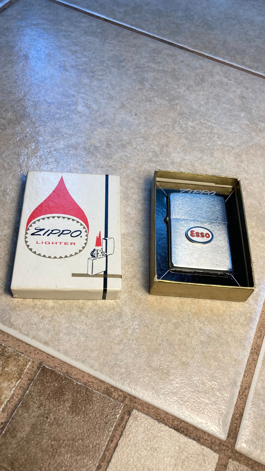 Zippo Lighter ESSO Cigarette Lighter Etsy
