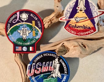 Vintage NASA Space Shuttle’s Space Shuttle Columbia / Space Shuttle Atlantis / Space Shuttle Columbia Patches, Lot of 3, Collectible