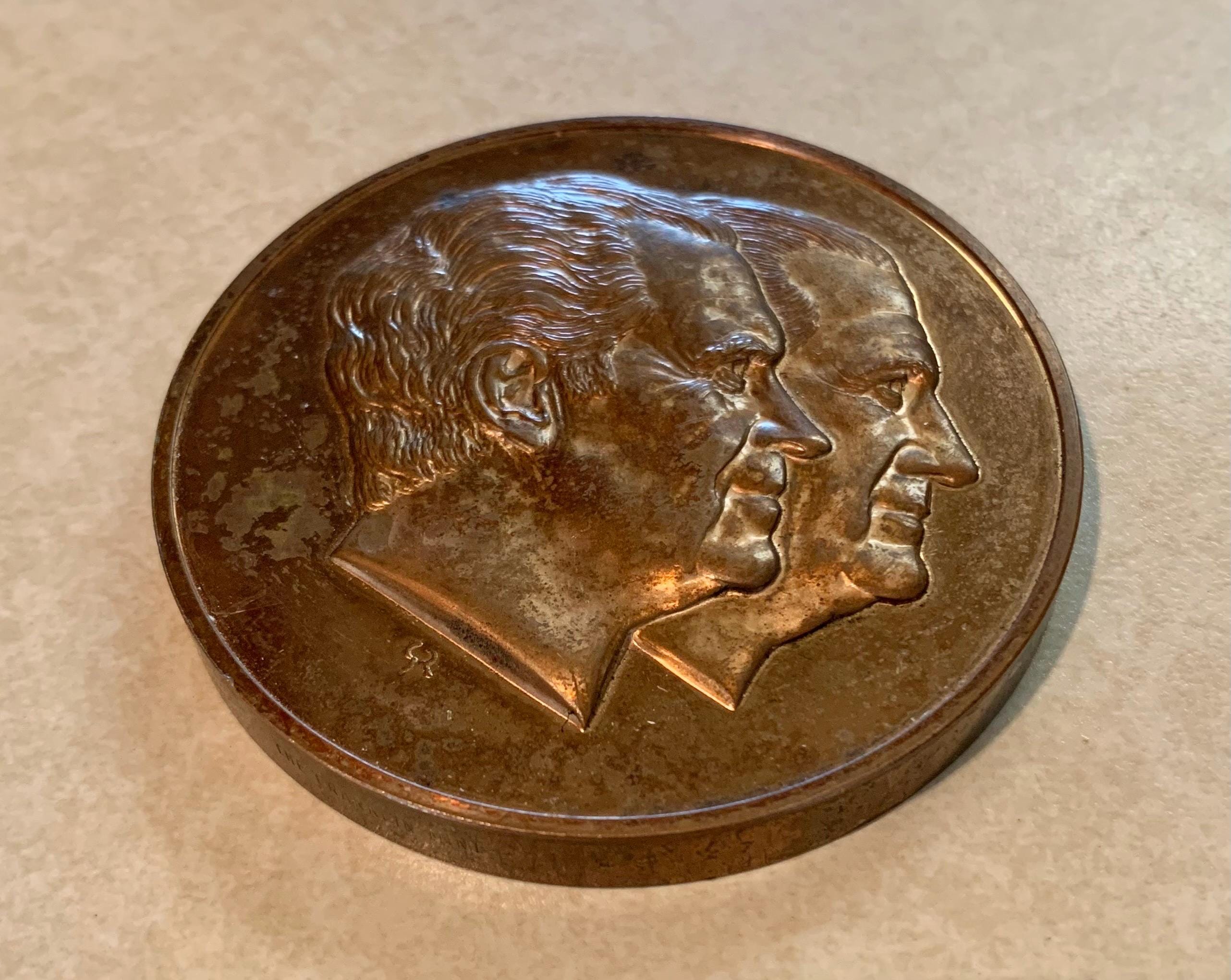 1973 Richard Nixon and Spiro Agnew Presidential Bronze Medallion