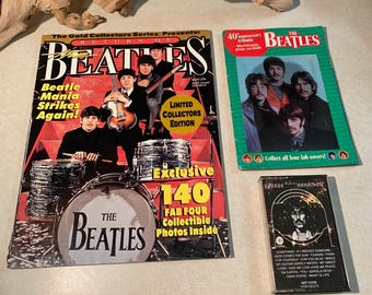 The Beatles Magazines & Cassette Tape, Lot of 3, Music, Greatest Artist of Rock and Roll, Collectible.  Bin 41M