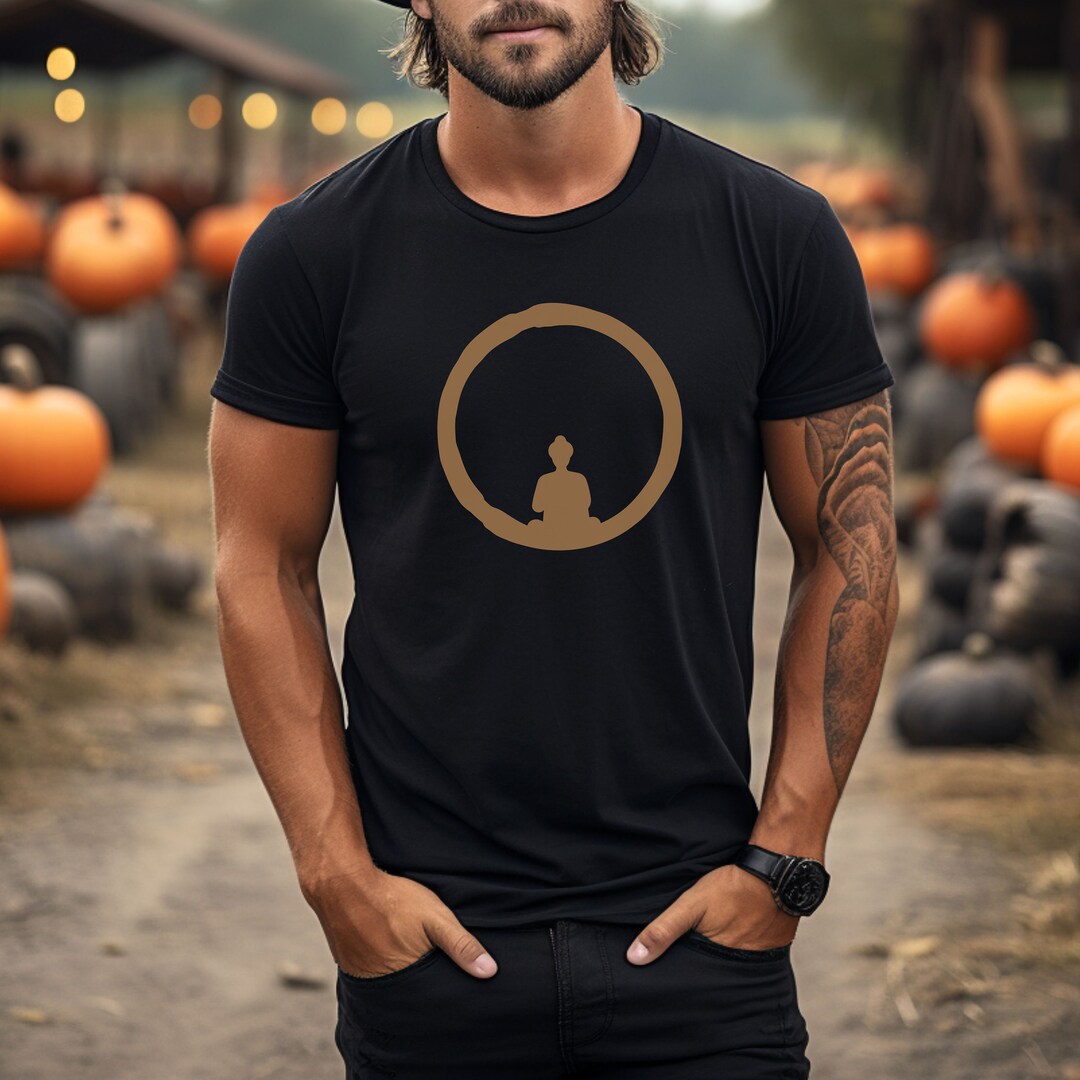 Enso Circle Buddhism Shirt Meditating Buddha Tshirt Yoga Tee Meditation
