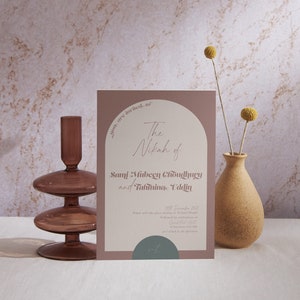 Custom Digital Wedding Invitation Arch Nikkah Walima