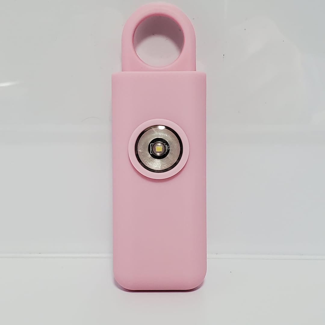 Safety Alarm Pink Panic Alarm Bright LED Light Key Ring Alarm Personal