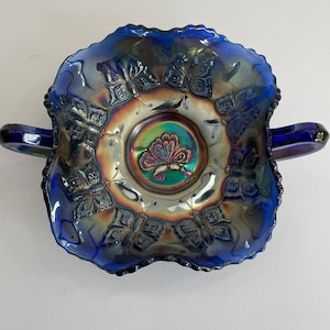 フェントン　バタフライ柄カーニバルグラス　ヴィンテージ Fenton Butterfly Carnival Glass - Etsy