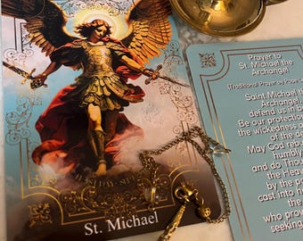 St. Michael Prayer Card — Sacred Protection, Warrior’s Shield & Spiritual Defense