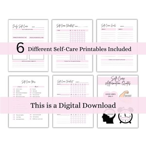 Self-Care Checklist, Self-Care Planner, Selfcare Journal Tracker, Mental Wellness Planner, Daily Wellbeing, Wellness Planner printable,
