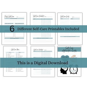 Self-Care Checklist, Self-Care Planner, Selfcare Journal Tracker, Mental Wellness Planner, Daily Wellbeing, Wellness Planner printable,