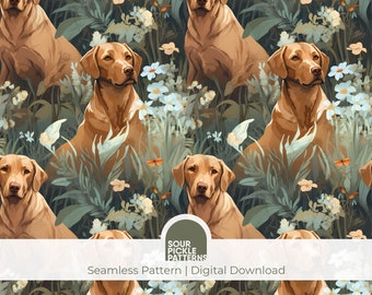 Red Labrador Pattern: Cute Dog Illustration for Creative Crafting Projects, jpg
