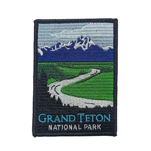 Patch Grand Teton National Park: geborduurde Wyoming-appliqué