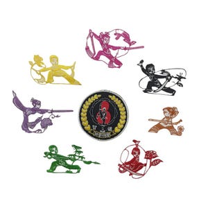 Martial Arts Karate Kung Fu Tai Chi Wushu Shaolin Jian Fighting Patch Iron or Sew On Embroidered Applique Craft for Jeans Jackets Hat Bag