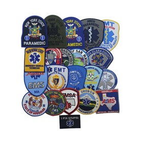 Zcketo 2 PCS EMS EMT Paramedic Medical Patches Tactical Army Gear Hook and  Loop Fastener Embroidered Patch, EMT Star of Life Military Medical Patch
