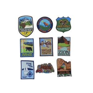 Montagne Rocciose Colorado Montagne Rocciose Mueller CO Moab Zion Utah UT US National Park Toppa da Stirare e Cucire Ricamata Giacca Jeans Viaggio Souvenir