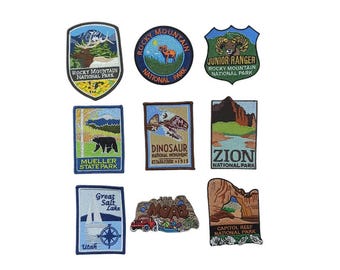 Rocky Mountain Colorado The Rockies Mueller CO Moab Zion Utah UT US National Park Patch Iron Sew On Embroidered Jacket Jeans Travel Souvenir