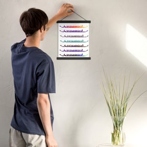 Dragon Boat Pop Art Rainbow Poster with Hangers