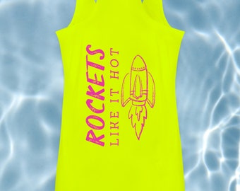 Rockets Likes it Hot Women’s Performance Racerback Tank Top - Dragon Boat, OC, Paddle Gear