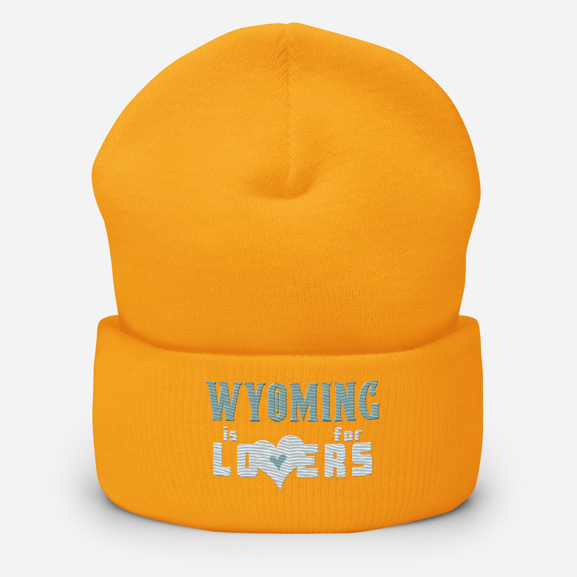 Wyoming is for Lovers Cuffed Beanie