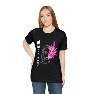 Paddle Like a Girl Dragon Boat Pink BCS Unisex Jersey Short Sleeve Tee