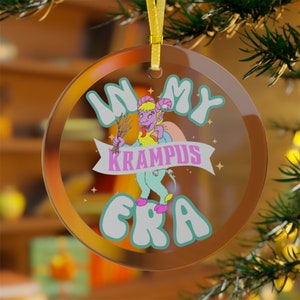 In My Krampus Era Glass Ornaments, Krampus-themed Eras Tour Glass, Funny Eras Gift, Holiday or Christmas Ornament