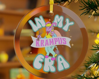 In meiner Krampus Era Glasverzierungen, Eras Tour Glas mit Krampus-Thema, lustige Eras Geschenk, Urlaub oder Weihnachtsverzierung