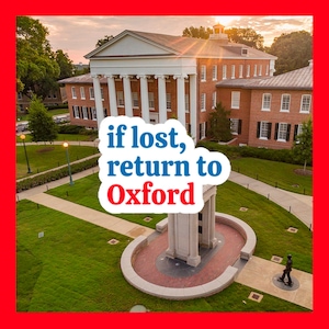 Oxford, Mississippi Sticker | If Lost Return to Oxford | Ole Miss Rebels Laptop Sticker | College Football Decal