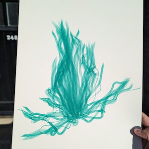 A3 Pen Plotter Art: FL30CK - &#39;Goose&#39; | pen plotter art | Boids | Generative Art | Birds | Simulation | abstract | minimalist art print