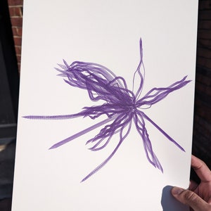 A3 Pen Plotter Art: FL30CK - &#39;Duck&#39; | pen plotter art | Boids | Generative Art | Birds | Simulation | abstract | minimalist art print