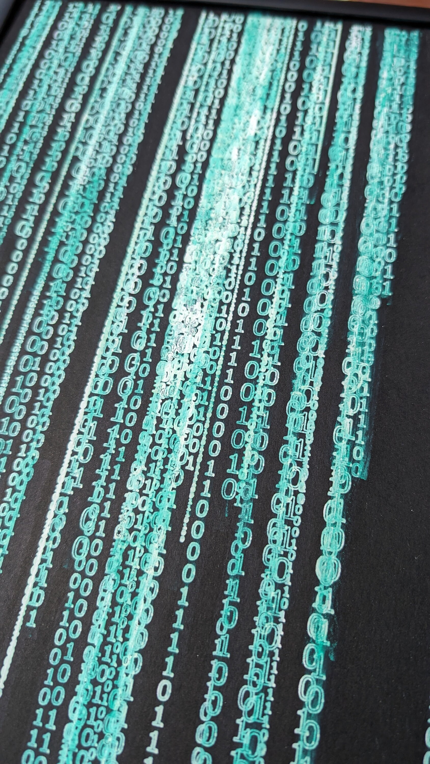 A3 Pen Plotting Generative Art 'binary Rain' Pen Plotter Matrix Art ...