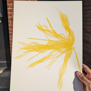 A3 Pen Plotter Art: FL30CK - &#39;Mallard&#39; | pen plotter art | Boids | Generative Art | Birds | Simulation | abstract | minimalist art print