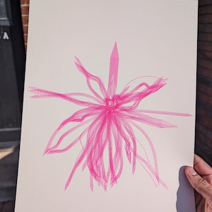 A3 Pen Plotter Art: FL30CK - &#39;Robin&#39; | pen plotter art | Boids | Generative Art | Birds | Simulation | abstract | minimalist art print