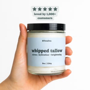 Whipped Tallow Moisturizer | Grass Fed Beef Tallow Cream for Face & Body