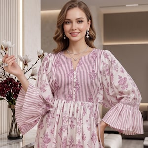 mauve cotton dress Mauve Cotton Dress