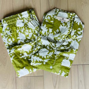 Hand Block Print Cotton Pajama Set: Jaipuri Floral Loungewear