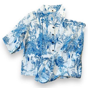 Hand Block Print Cotton Pajama Set: Floral Loungewear with Pockets