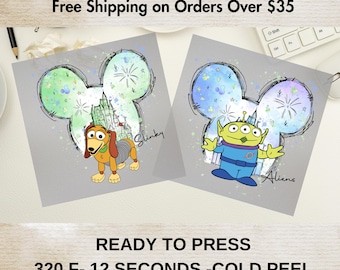 Toy Story DTF Transfer, Slinky Dog Dtf, Ailen Dtf, Sheriff Woody Dtf, Disneyworld Trip Heat Press, Toy Story Party Dtf Transfer
