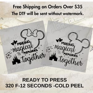 Disney Family Vacation DTF Transfer, Disneyworld Dtf Transfer, Disney Trip Image Transfer, Minnie Mickey Disney Dtf Transfers
