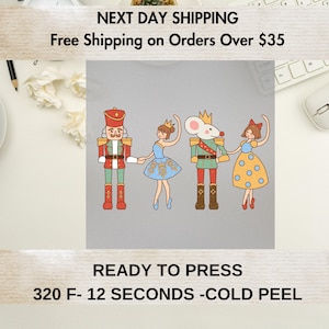 Nutcracker DTF  Ready to Press, Christmas DTF Transfer, Heat Transfer, Nutcracker Print, Direct to Film, High Quality,