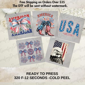 4th of July Ready to Press Direct to Film Transfer,Coquette USA DTF, 4th of July Dtf Transfer, 4th of July Dtf, Girly 4th of July DTF