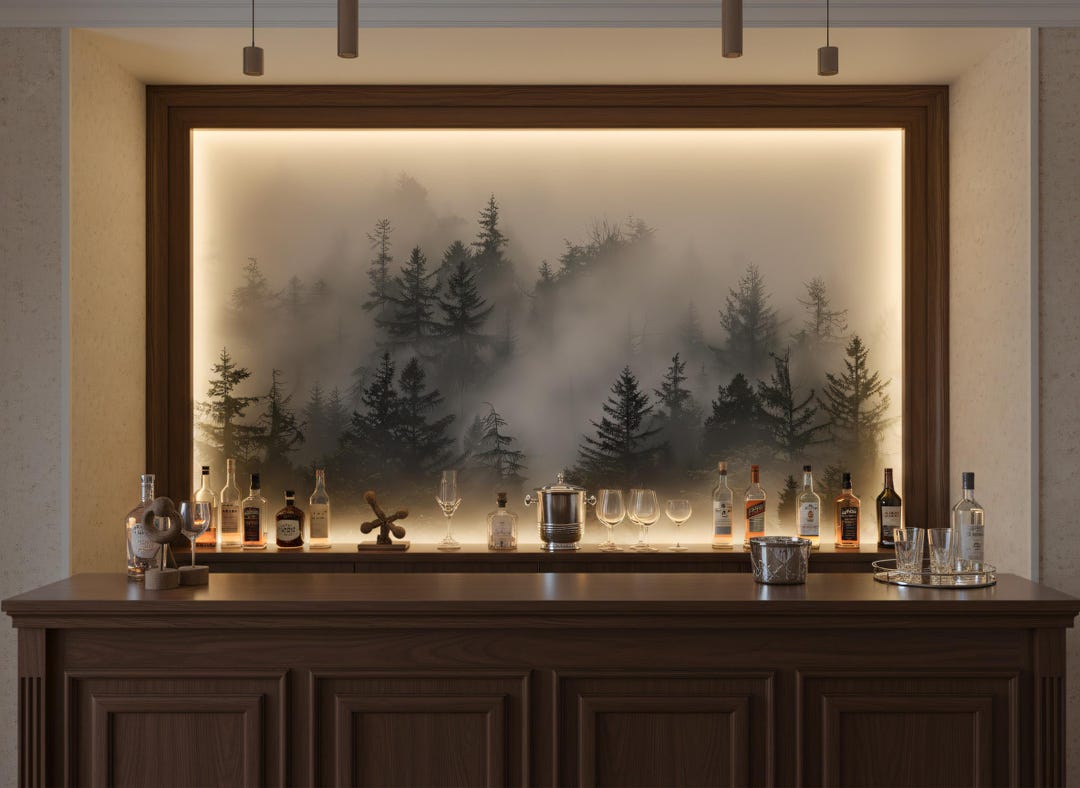 Misty Forest Wallpaper, Foggy Forest Wallpaper Peel and Stick - Etsy
