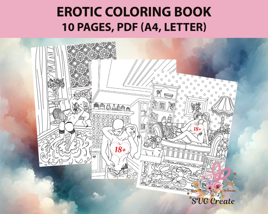 Erotic Adult Coloring Book, Sex PDF Pages, Porn and Nude, Erotic ...