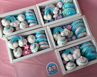 Meringue cookies unicorn, Sweets Gift, Birthday treats, Kids party favors