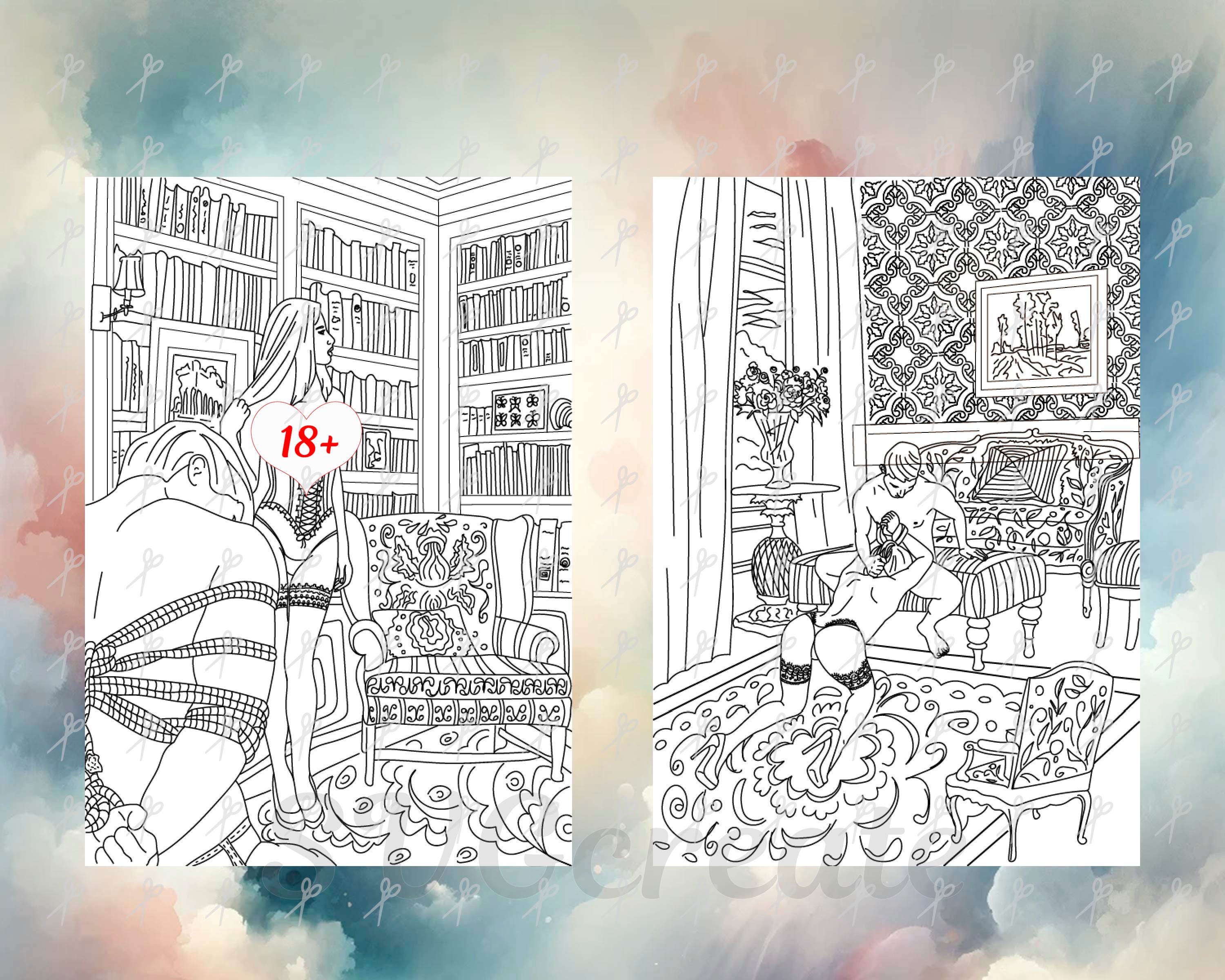 Erotic Adult Coloring Book, Sex PDF Pages, Porn and Nude, Erotic Coloring -  Etsy