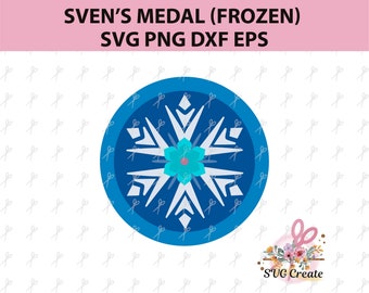 Frozen medal svg, Sven medal svg, Frozen snowflake svg, Snowflake png