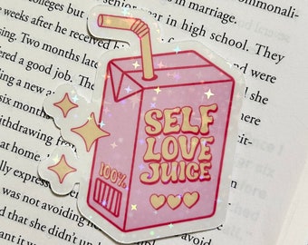 Pink Self Love Juice Sticker | Waterproof Sticker |  Laptop Decal |Water bottle Decal | Laptop Sticker | Kindle Sticker | Trendy Sticker